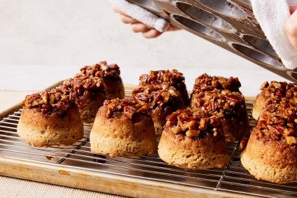 Banana Muffins with Sticky Buns 