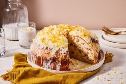 Sliced giant ensaymada