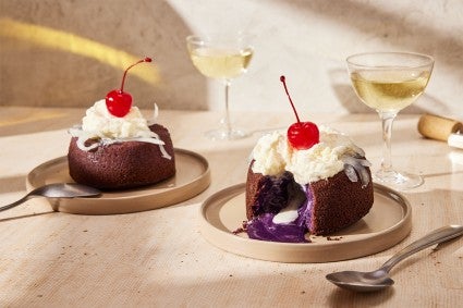 Ube Macapuno Molten Lava Cakes 