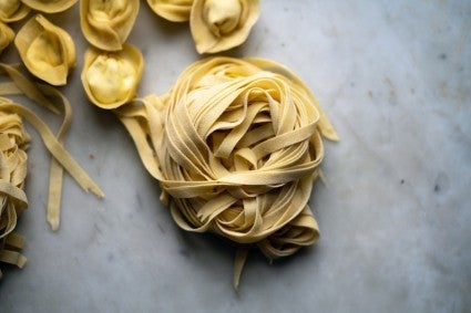 Coil of durum pasta