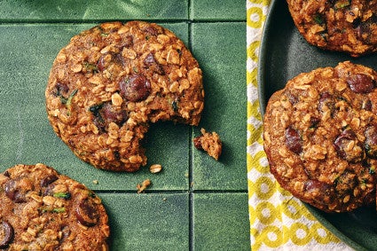 Zucchini Chocolate Chip Oatmeal Cookies 