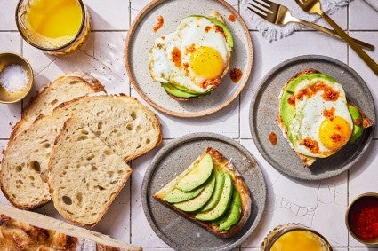 sourdough bread slices with avocado toast