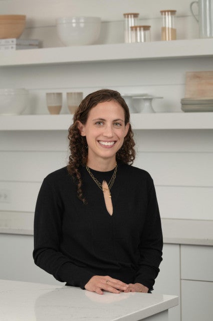A portrait of Sarah Jampel in the King Arthur studio kitchen