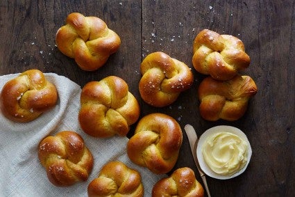 Golden Pumpkin Dinner Rolls