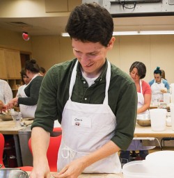 Chris McLeod working in the King Arthur Flour Baking School