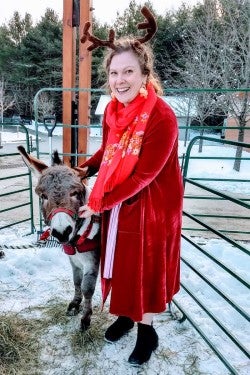 Brook with a reindeer