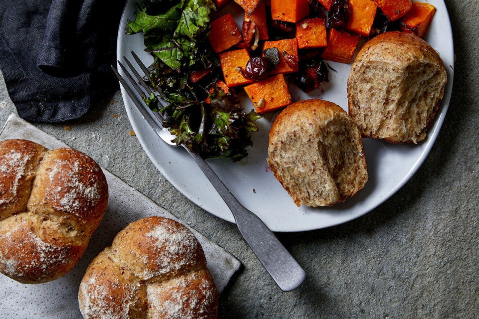 Wheat-Oat-Flax Buns