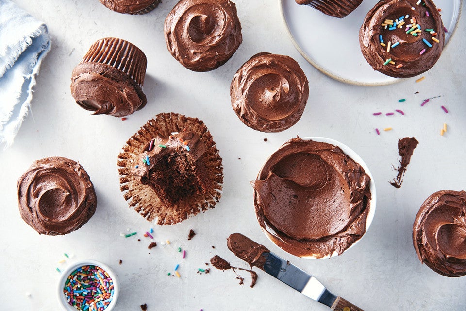 Gluten-Free Chocolate Cake or Cupcakes made with baking mix