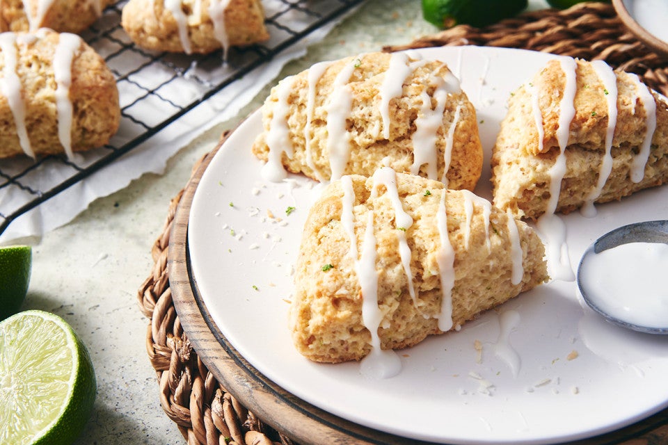 Toasted Coconut and Lime Scones