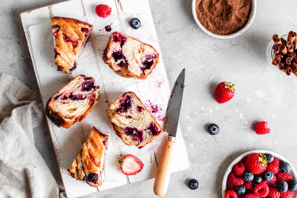 Joy's Triple Berry Cinnamon Swirl Bread