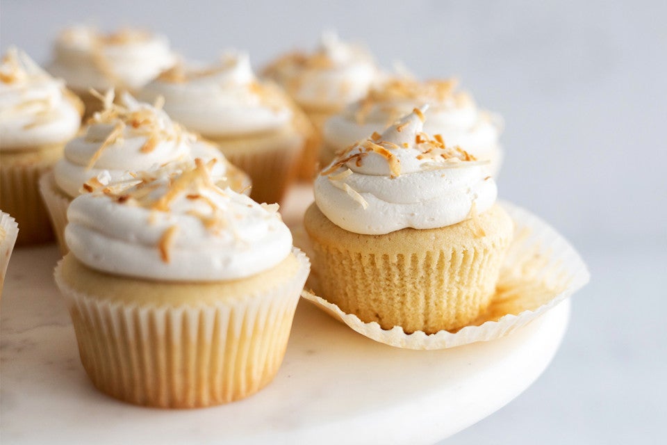 Coconut-Vanilla Bean Cupcakes