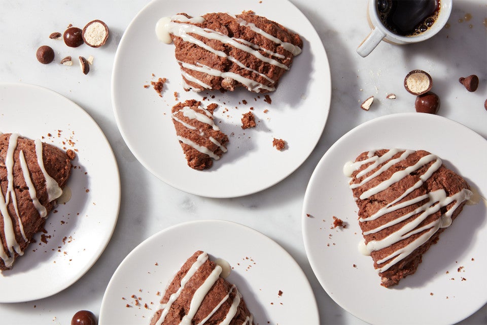 Chocolate Malted Milk Scones