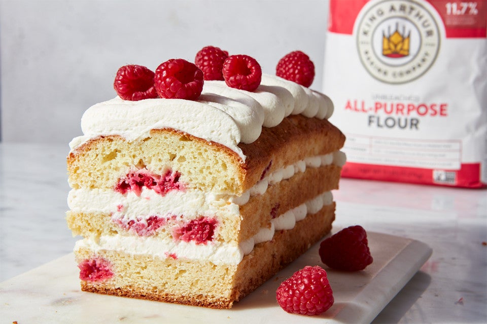 Raspberry Tea Cake with Mascarpone Cream Filling