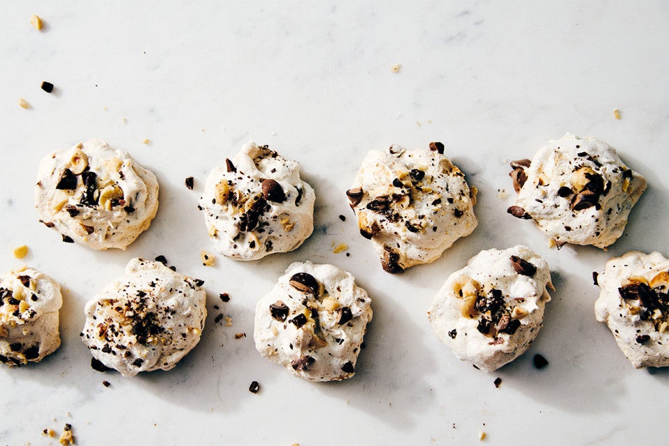 Chunky Hazelnut Meringues