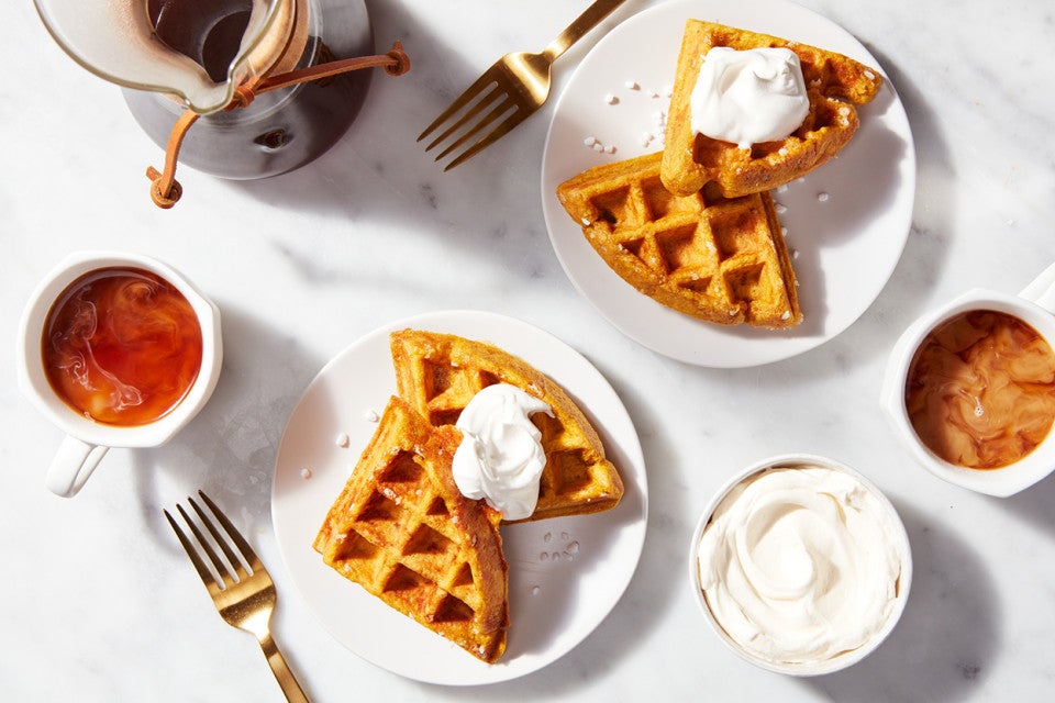 Pumpkin Sugar Crunch Waffles