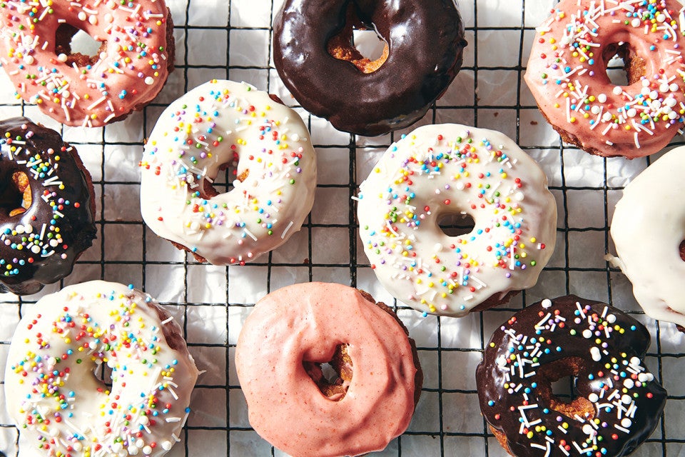 Frosted Sour Cream Cake Doughnut