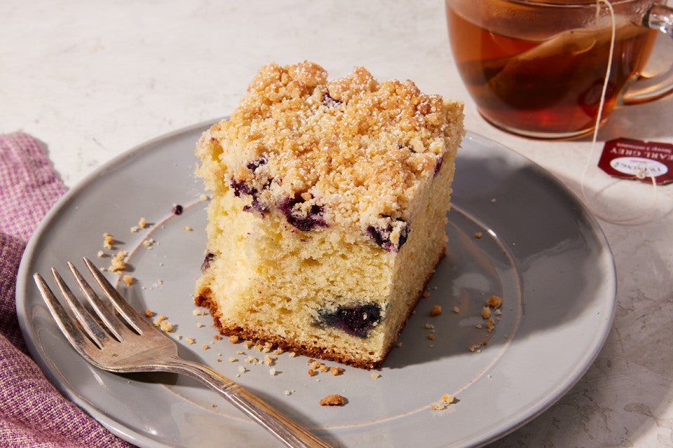 Sweet Corn and Blueberry Coffee Cake