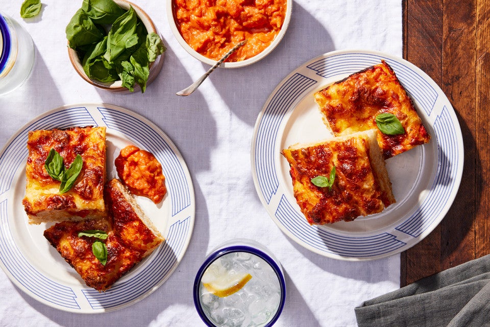 Sesame-Crusted Spicy Pizza