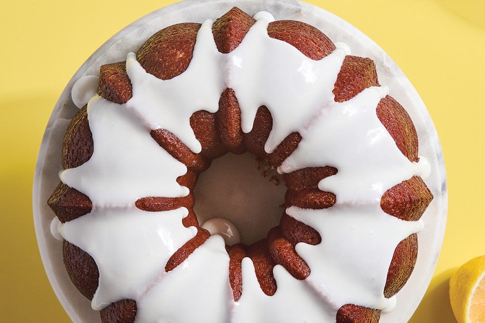 A buttermilk Bundt cake topped with Quick and Easy Icing