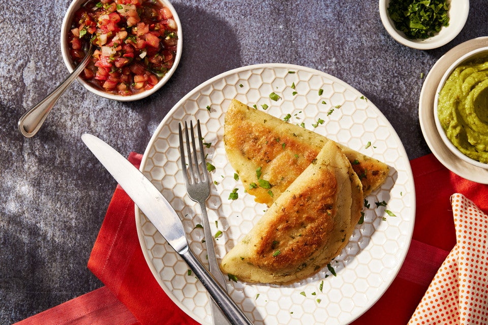 Fresh Masa Cheese Quesadillas with Mushrooms