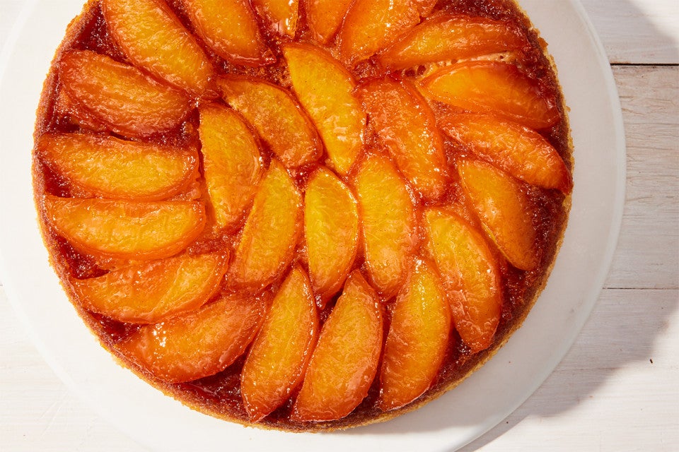 Caramel Peach Upside-Down Cake