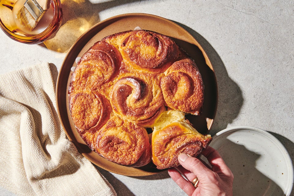 Brioche Cinnamon Rolls with Almond Cream