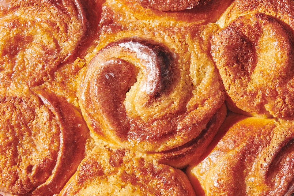 Brioche Cinnamon Rolls with Almond Cream