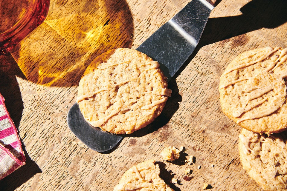 Chai-Glazed Almond Cookies