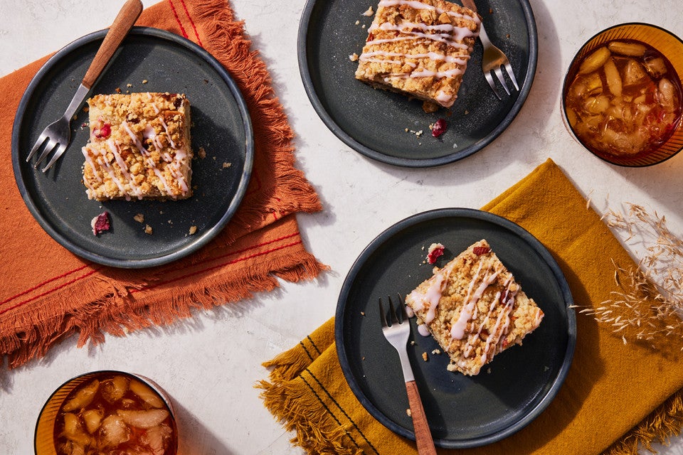 Cranberry Coffee Cake with Almond Crunch
