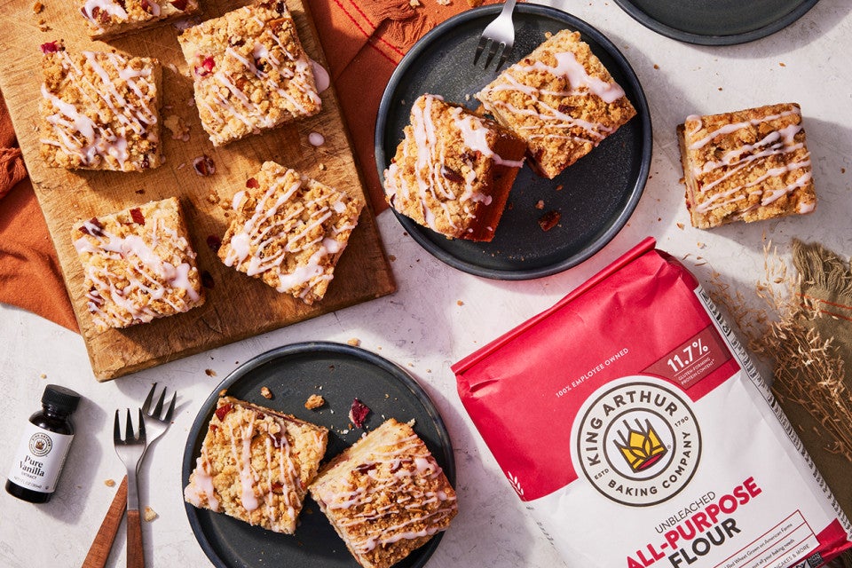 Cranberry Coffee Cake with Almond Crunch