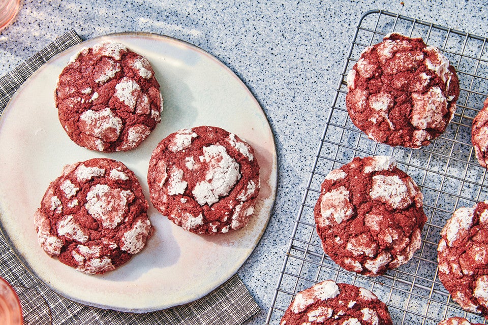 Cream Cheese-Stuffed Red Velvet Cookies