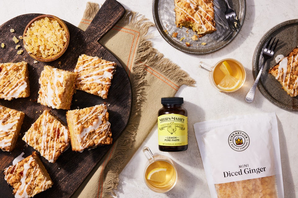 Gingery Lemon Curd Coffee Cake