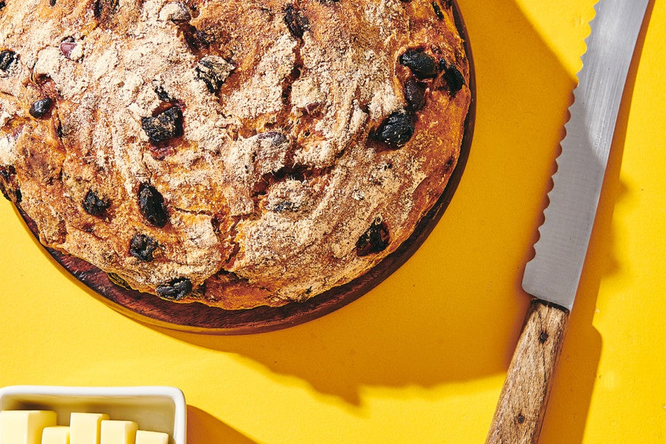No-Knead Chocolate-Cherry Pecan Bread