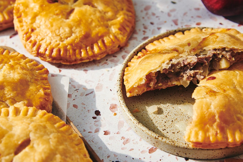 Sausage, Apple, and Cheddar Pocket Pies