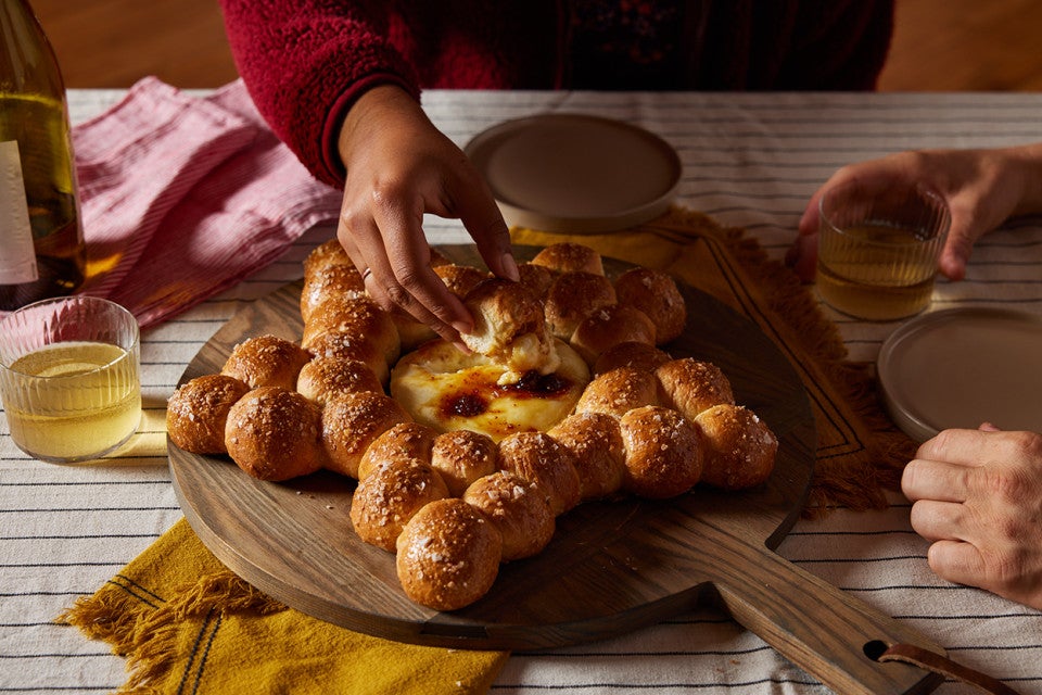 Rosemary-Scented Baked Brie Bread 