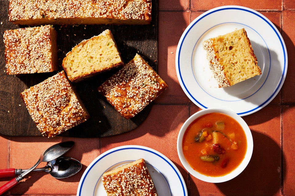 Spicy Kimchi Cheddar Bread 