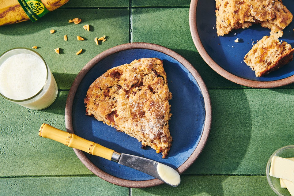 Banana Scones with Toffee Crunch