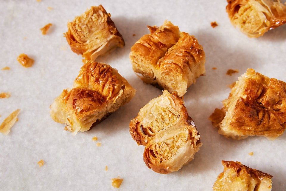Twice-Baked Caramelized Cashew Baklava 
