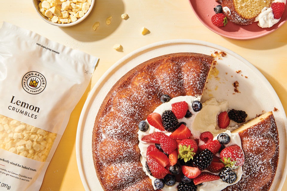 Whipped Cream Lemon Savarin Cake 