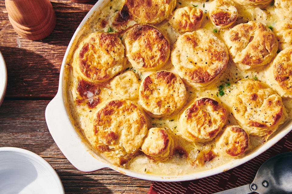 Chicken Pot Pie with Biscuits 