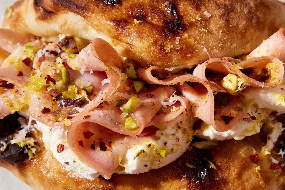 Mortadella Pizza Sandwich 