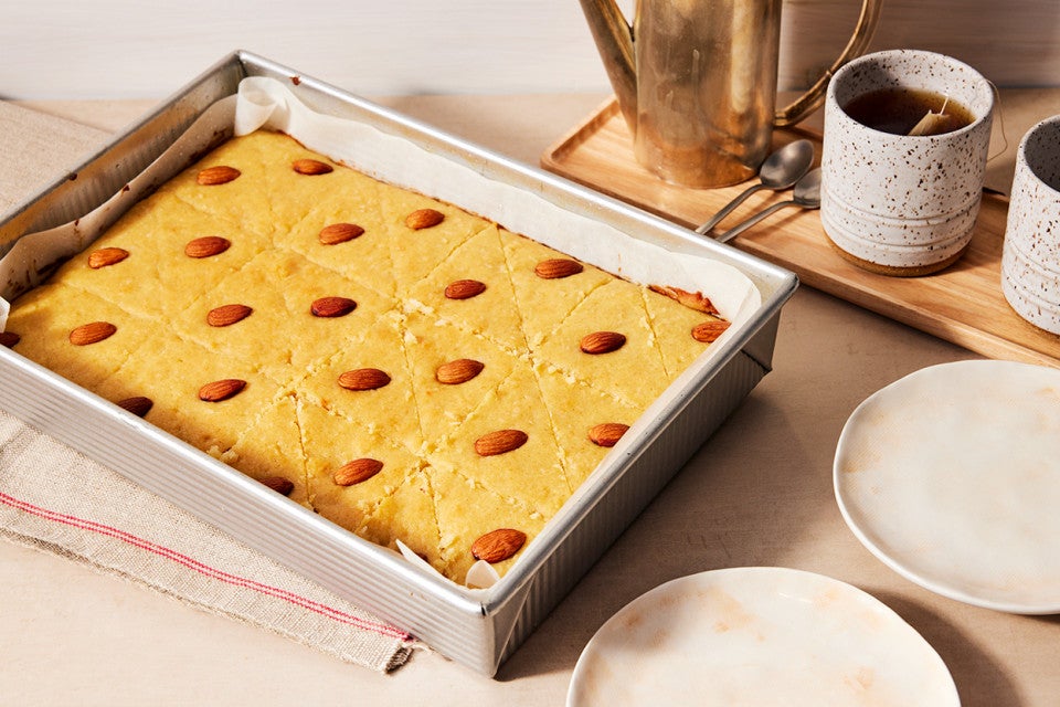 Basbousa (Syrup-Soaked Semolina Cake) 