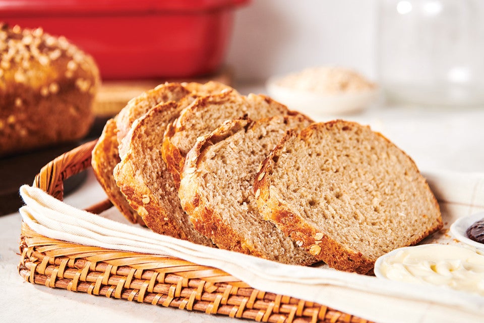 No-Knead Oat Bread 