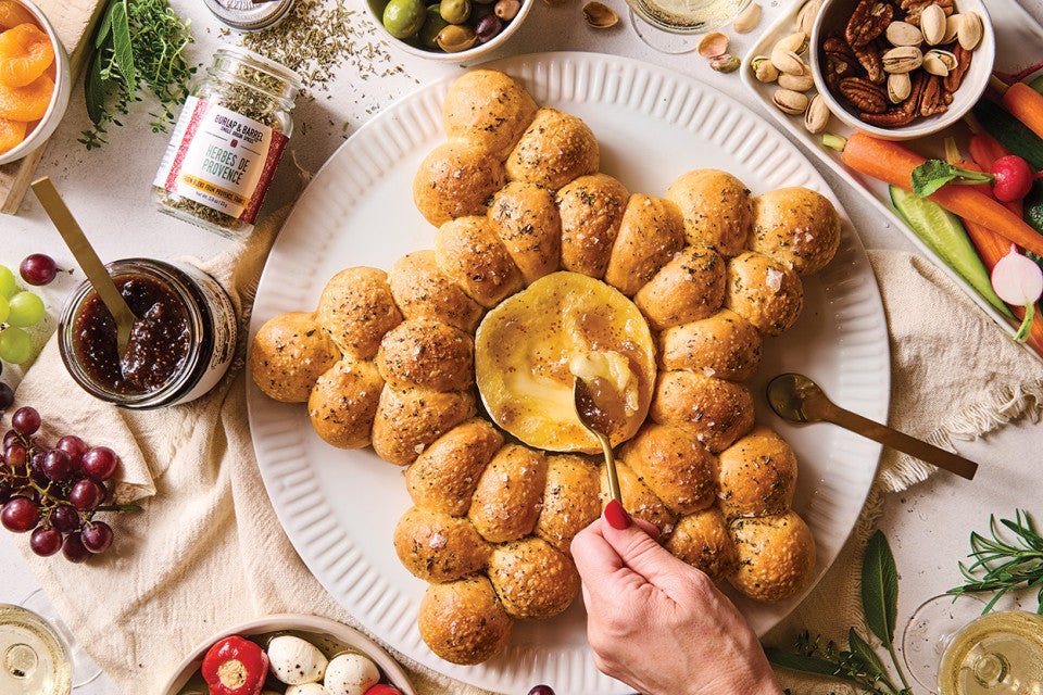 Herb-Scented Baked Brie Bread
