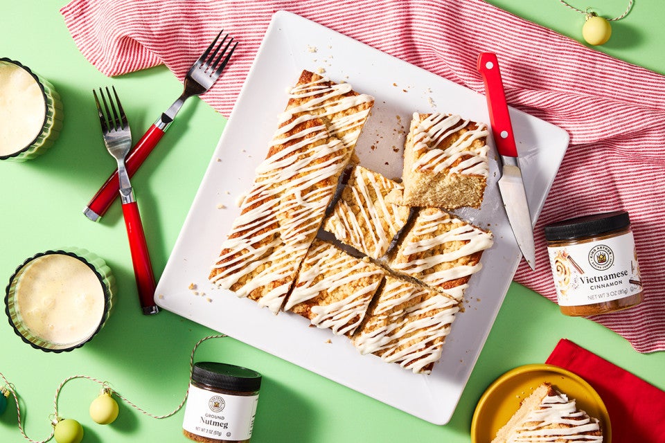 Lazy Morning Eggnog Coffee Cake 
