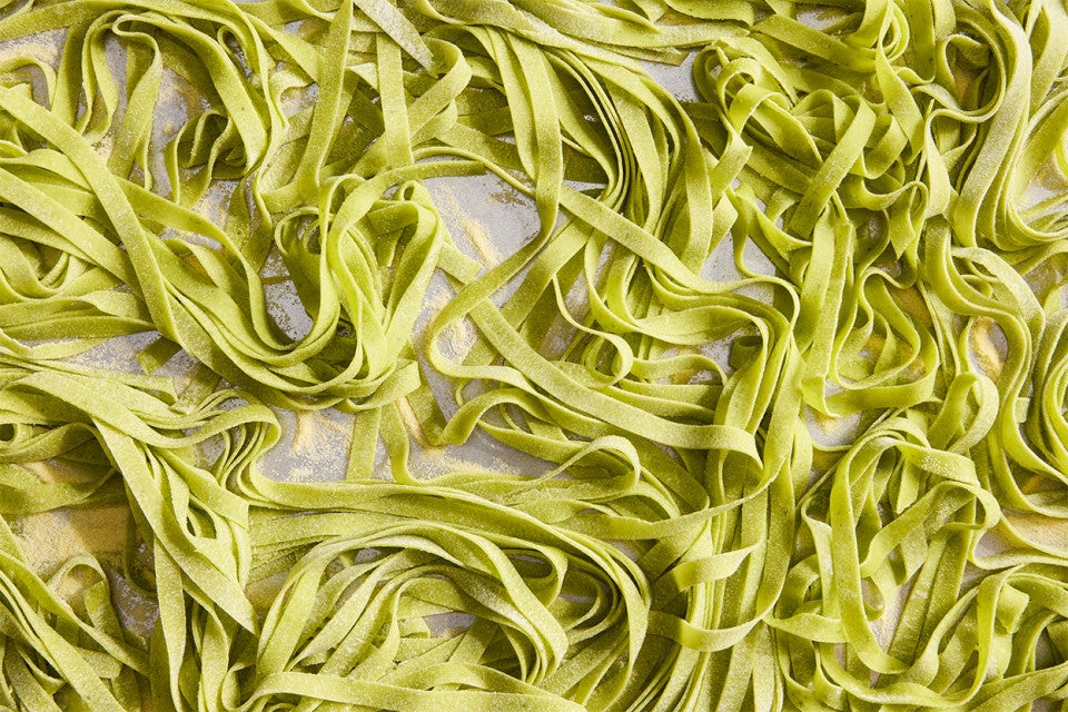 Fresh Herb Pasta uncooked close-up