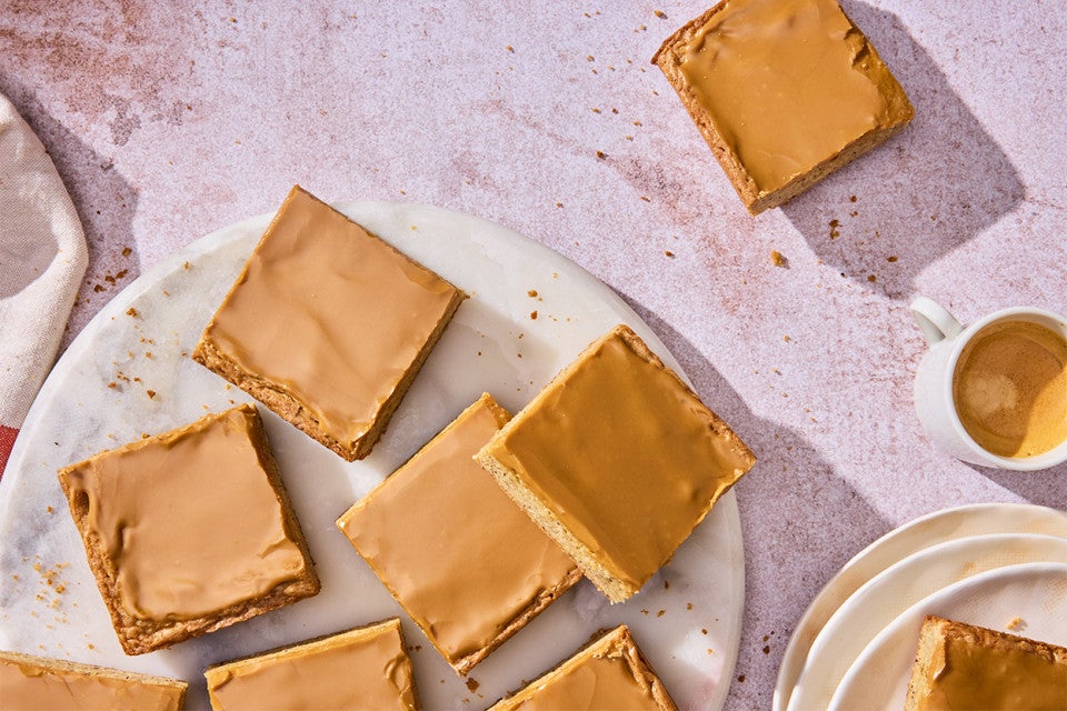 Dirty Chai Bars on a plate