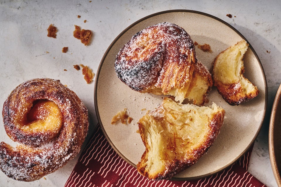Fruit-Filled Morning Buns on a plate