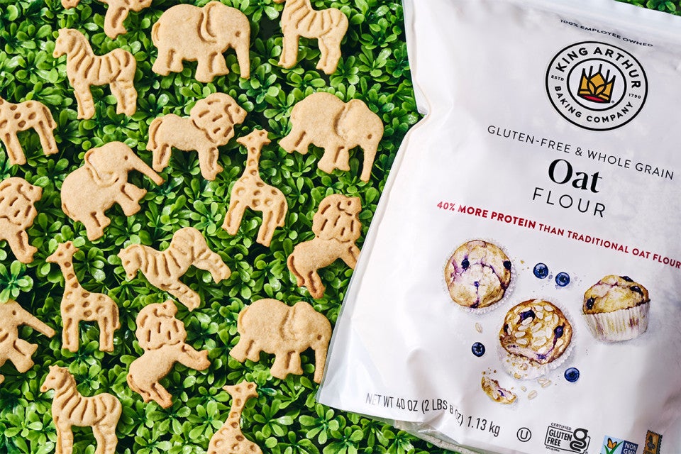Animal Cookies with a bag of Oat flour