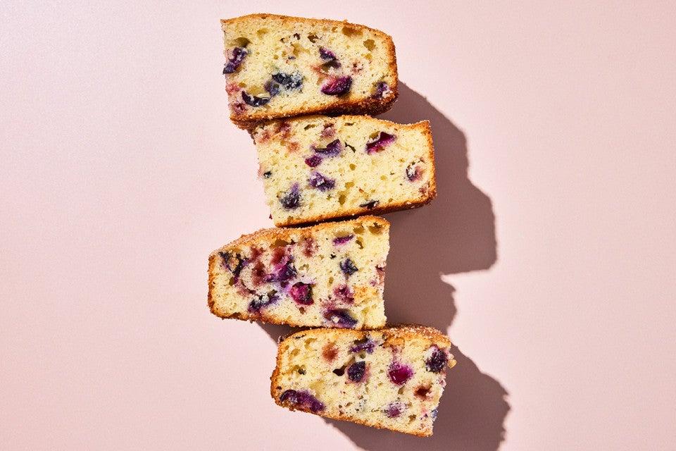 Easy Blueberry Muffin Cake sliced up
